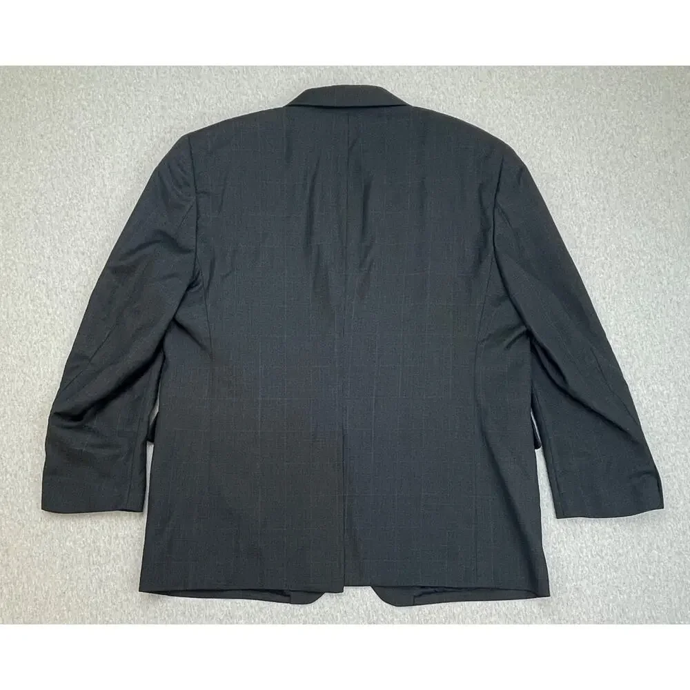 Jos A Bank Blazer Mens 48R Glen Plaid Single 100% Wool Single Breasted Signature
